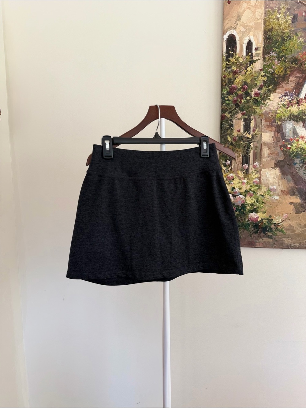 Tangerine Gray Knit Yoga Skirt with Built-in Shorts Activewear Size Small